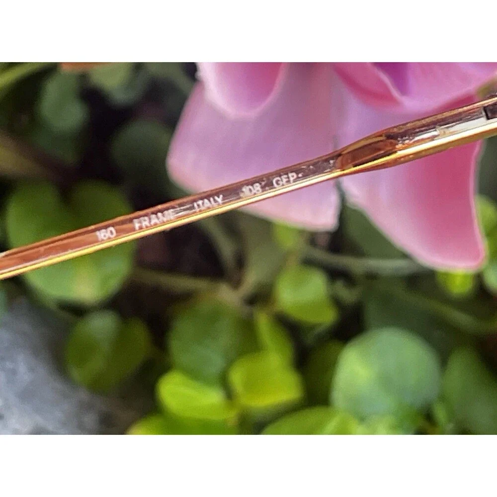 1970s Vintage BerDel Steroflex GEP Gold Eyeglass Frames Italy 55-19 Cable Temple